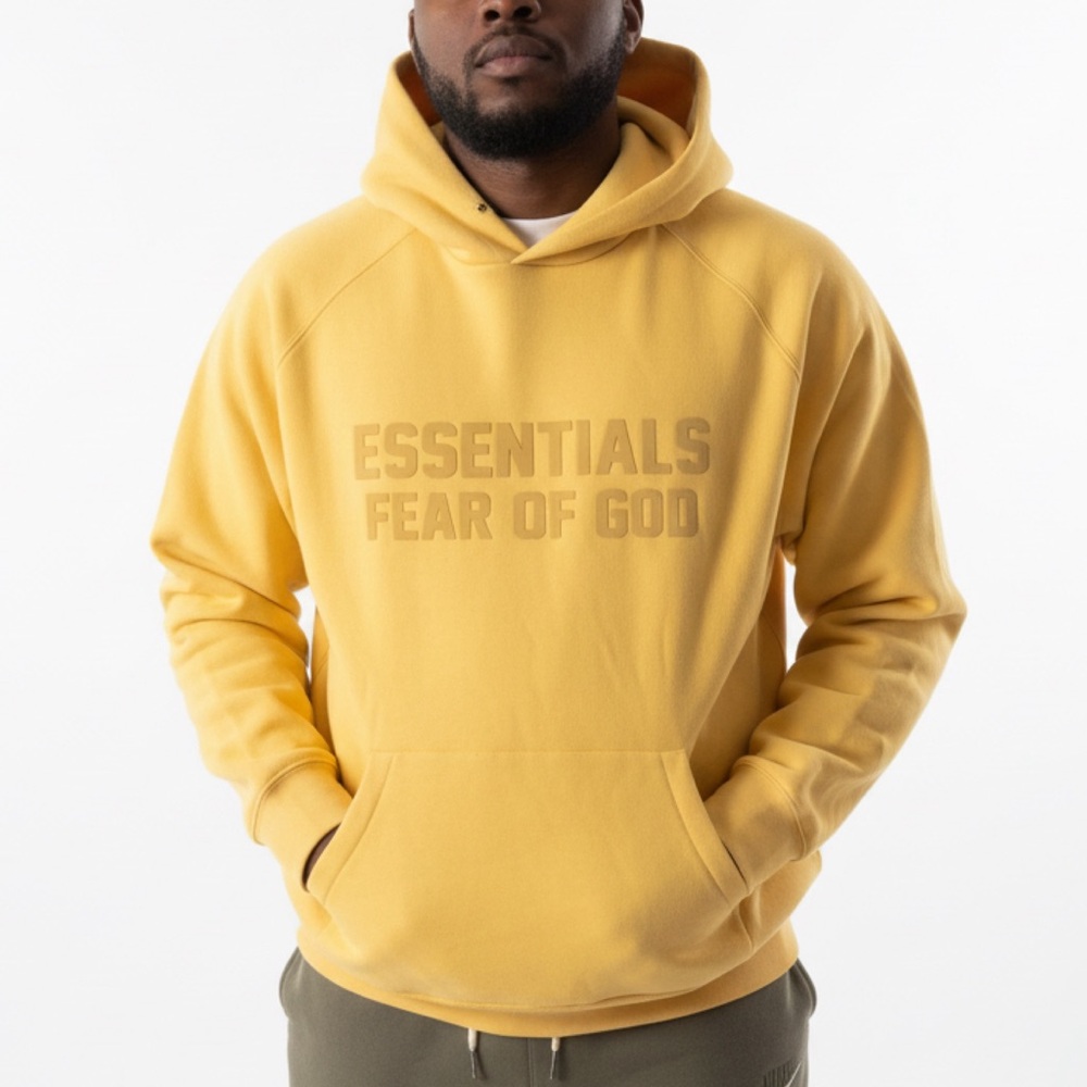 NEW Essentials Fear Of God Hoodie SS21 Tuscan Yellow AUTHENTIC 💯